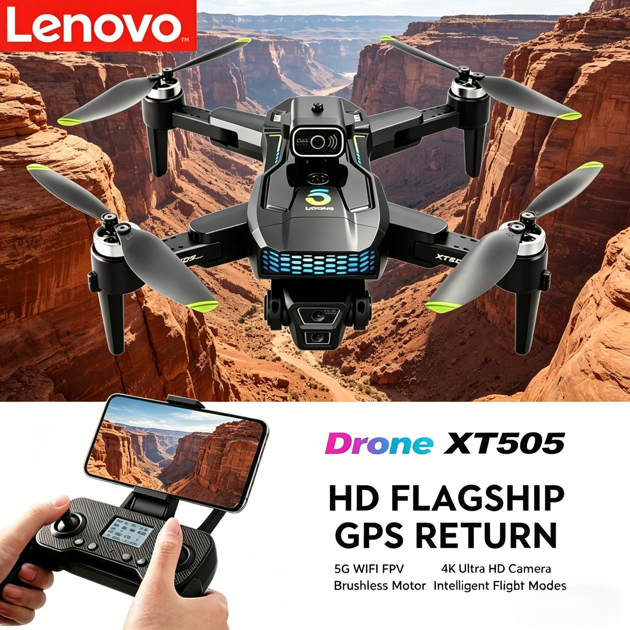 Xt505 Rc Drone - Lenovo XT505 Foldable GPSDrone 5G WiFi
