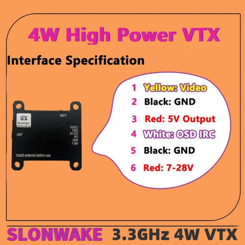 SLONWAKE FPV 3.3G 16CH 4000mW  - Vtx Video Transmitter recensione e prezzo