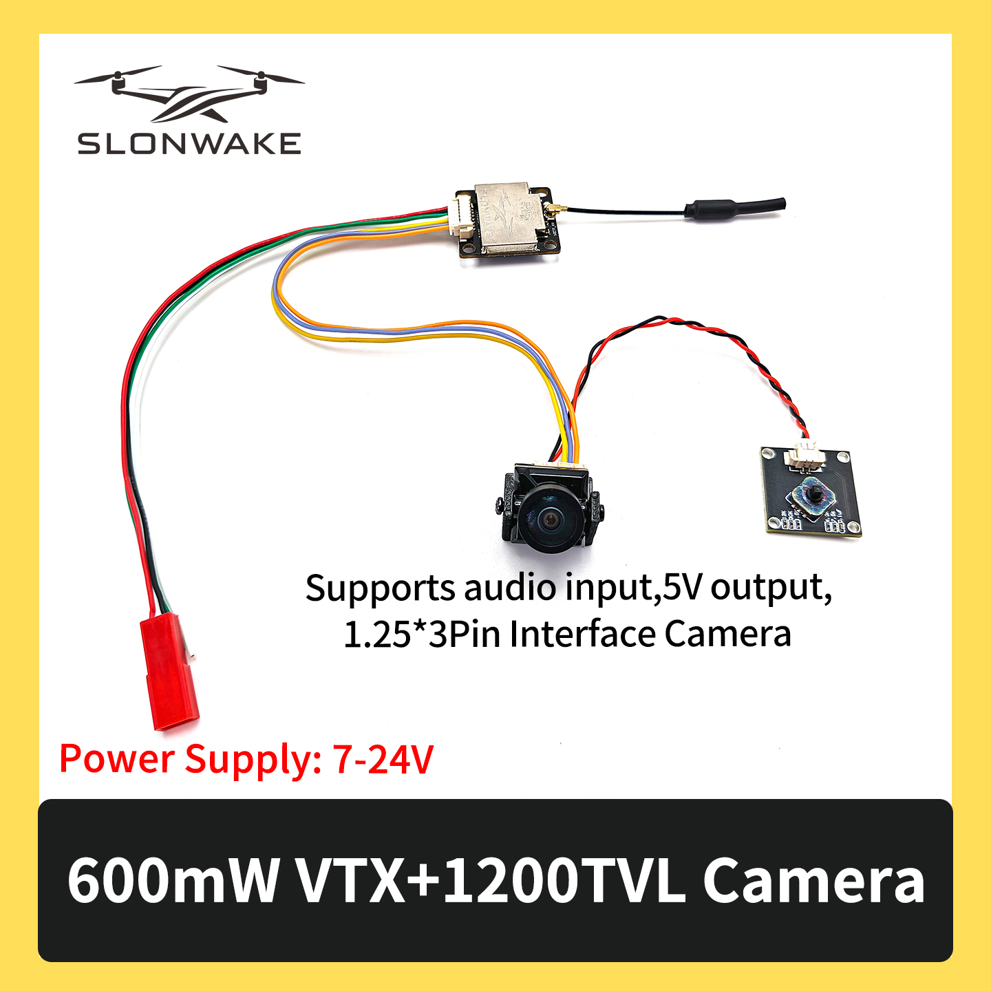 SLONWAKE 5.8G 600mW 7-24V FPV  - Drone Rc Camera recensione e prezzo
