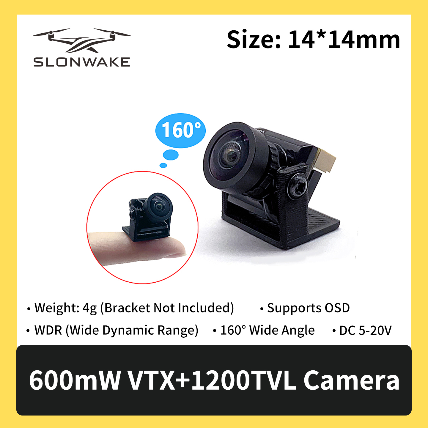 SLONWAKE 5.8G 600mW 7-24V FPV  - Drone Rc Camera recensione e prezzo