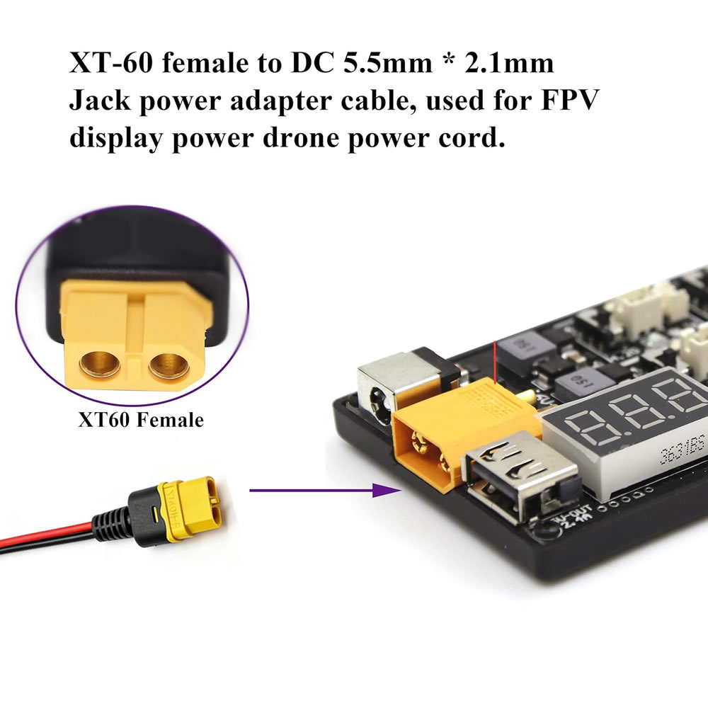 XT60 Plug Female Male To DC 5. - Drone Rc Car Hybrid recensione e prezzo