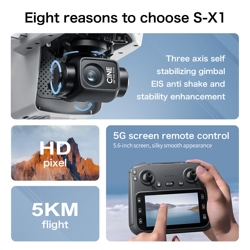 Lenovo S-X1 Drone 8K HD Profes - Drone X1 Rc recensione e prezzo