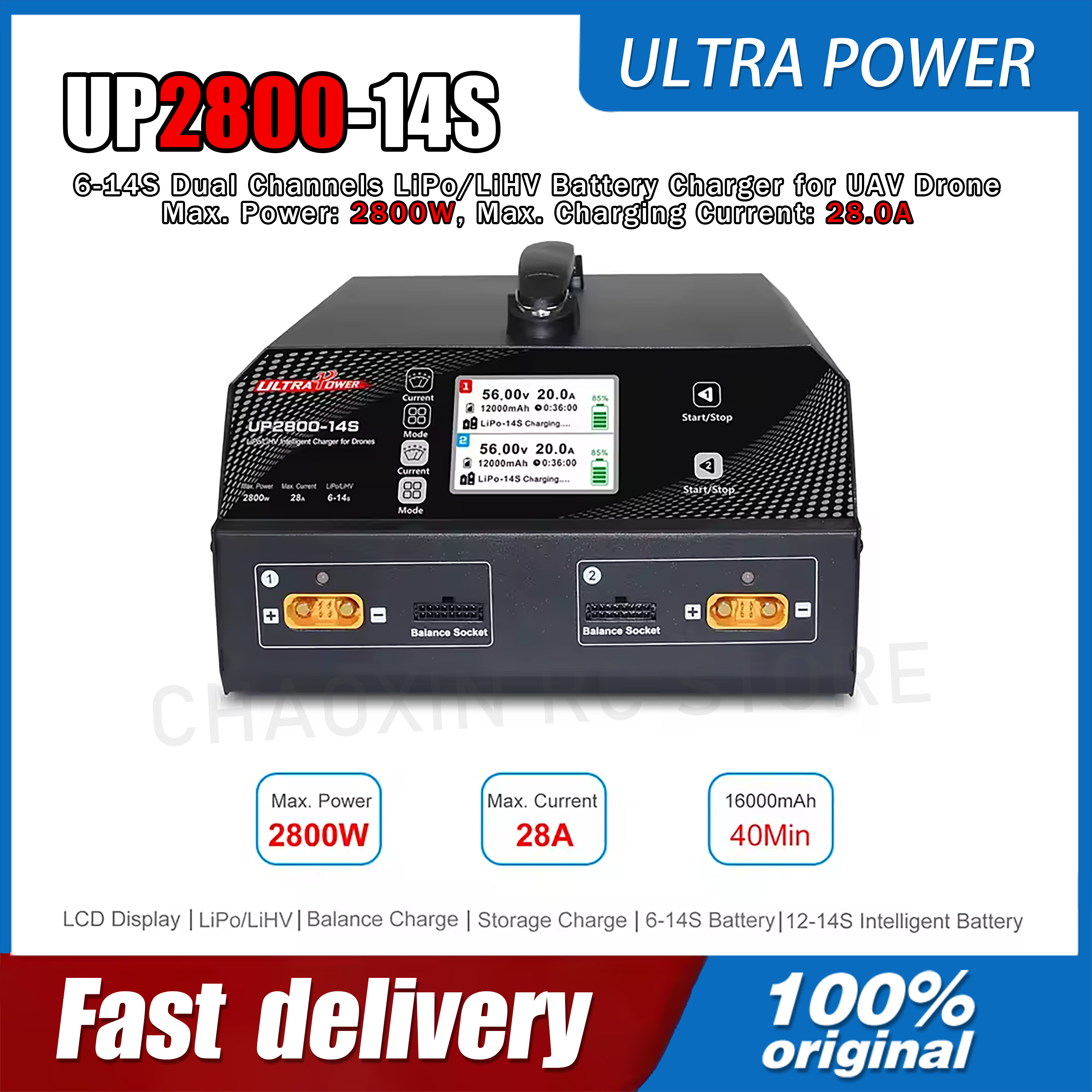 ULTRA POWER UP2800-14S 2X1400W - Lipo Battery Charger recensione e prezzo