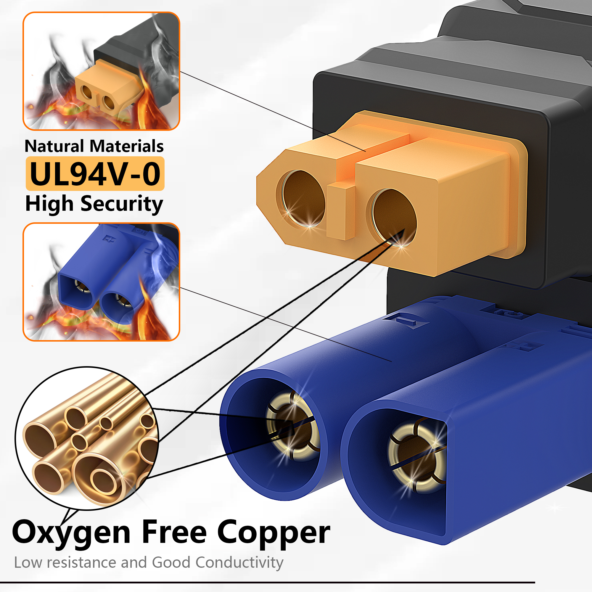 XT60 Connector EC5,XT60 to EC5 - Drone Rc Car Hybrid recensione e prezzo