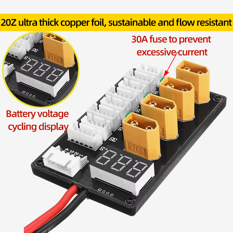XT30 XT60 Lipo Battery Paralle - Lipo Parallel Charging Board recensione e prezzo