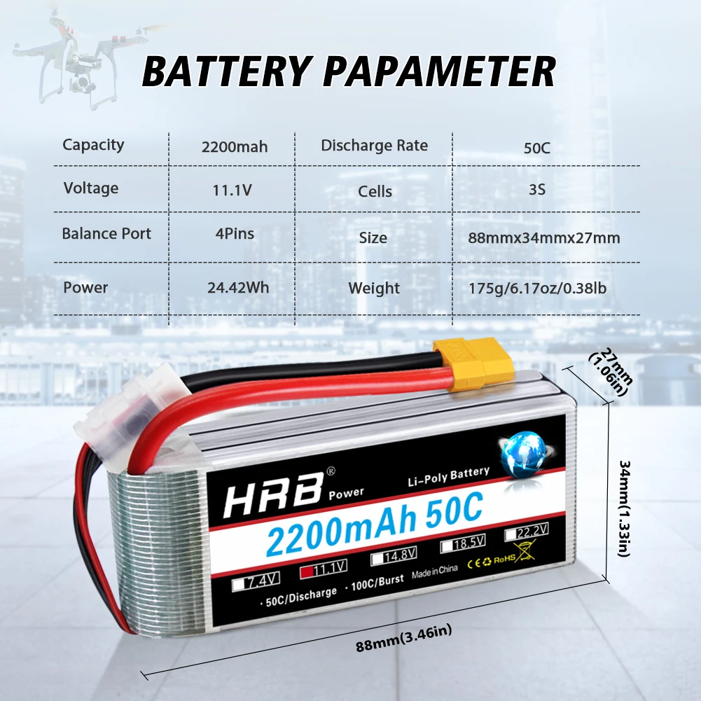 1/2PCS HRB 3S LiPo Battery 11. - Drone Or Rc Car recensione e prezzo