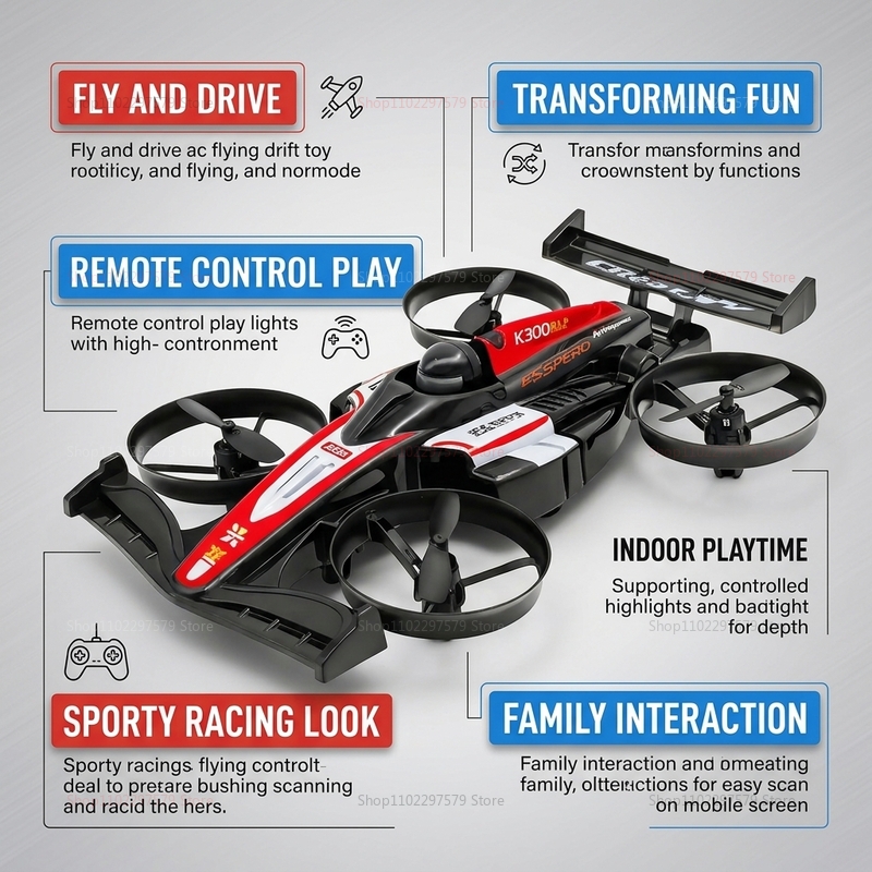 RC UAV Flying Drift Cars 2-in- - Drone Or Rc Car recensione e prezzo