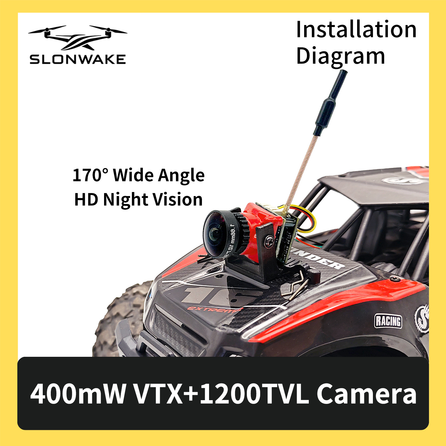 SLONWAKE 5.8G 48CH FPV 400mw V - Drone Rc Racing recensione e prezzo