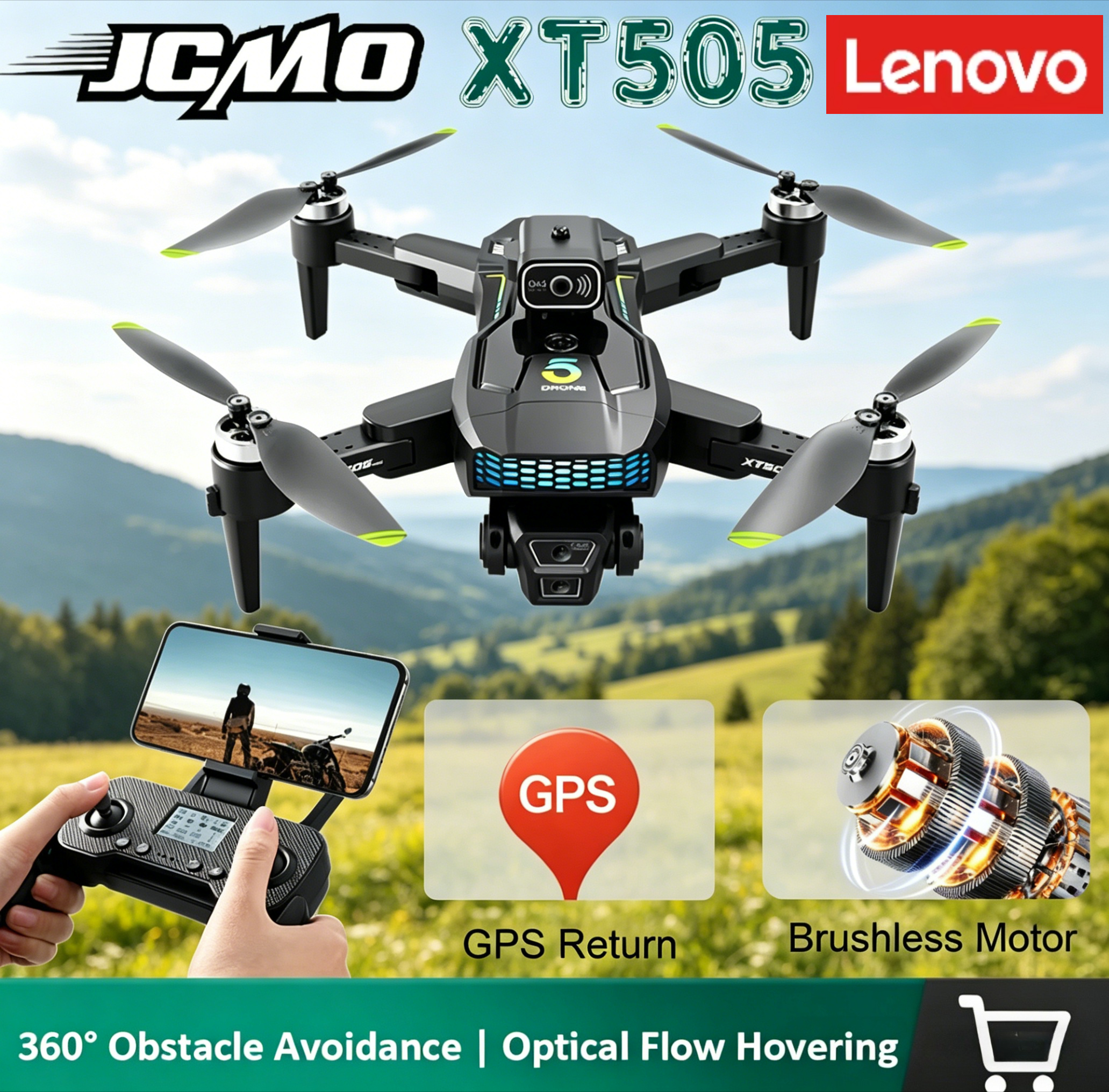 Lenovo  XT505  Foldable Drone  - Xt505 Rc Drone recensione e prezzo