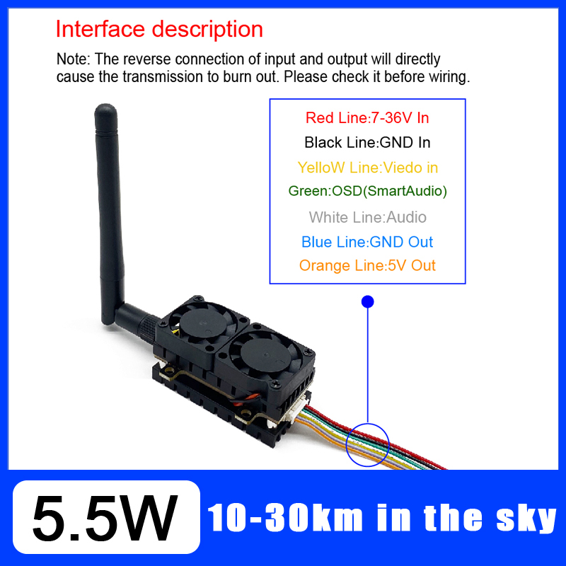 Long Range 5.8GHz 5.5W Video T - Vtx Video Transmitter recensione e prezzo