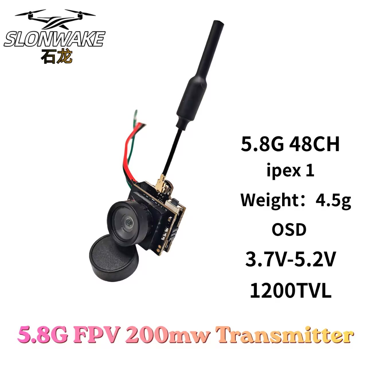 SLONWAKE 5.8G Analog VTX Trans - Drone Rc Camera recensione e prezzo