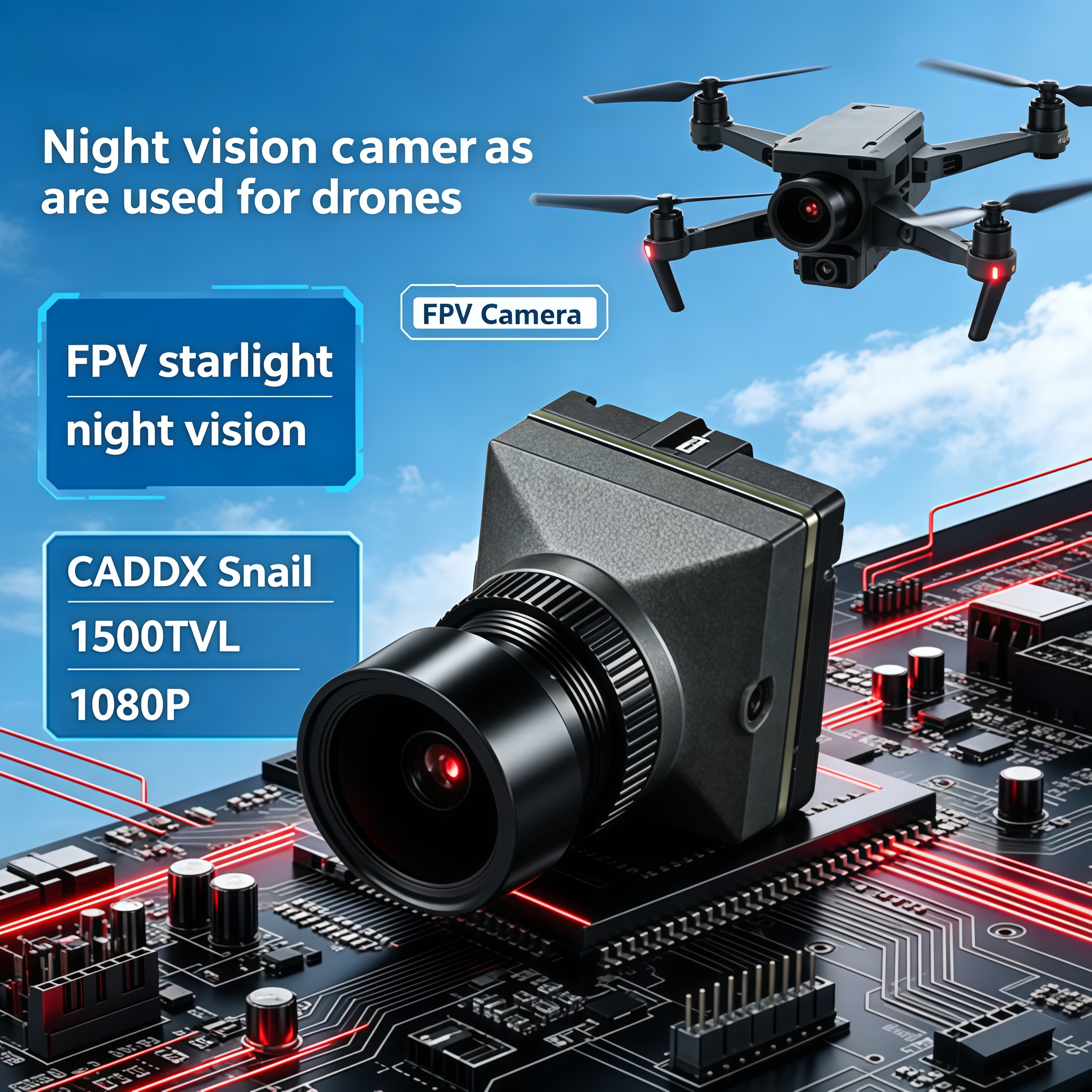 1500TVL HD CADDX Snail FPV Cam - Drone Rc Camera recensione e prezzo