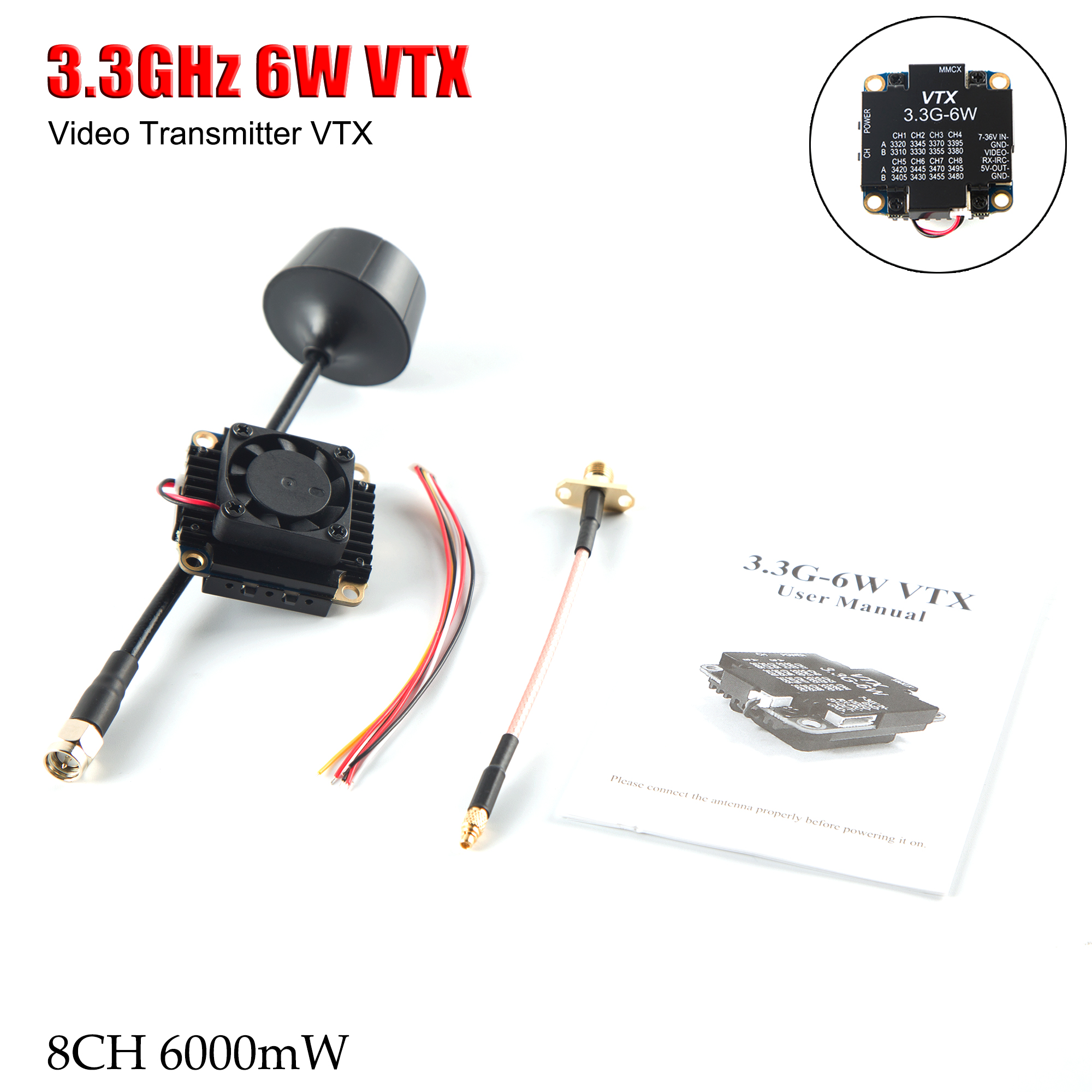 FPV Video Transmitter 3.3G 6W  - Drone Rc Racing recensione e prezzo